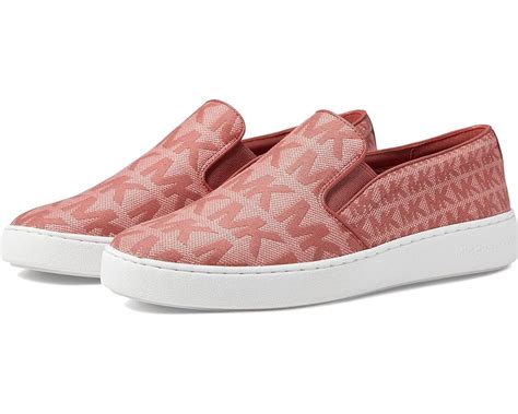 michael michael kors keaton slip-on sneakers red|Michael Kors leather slip ons.